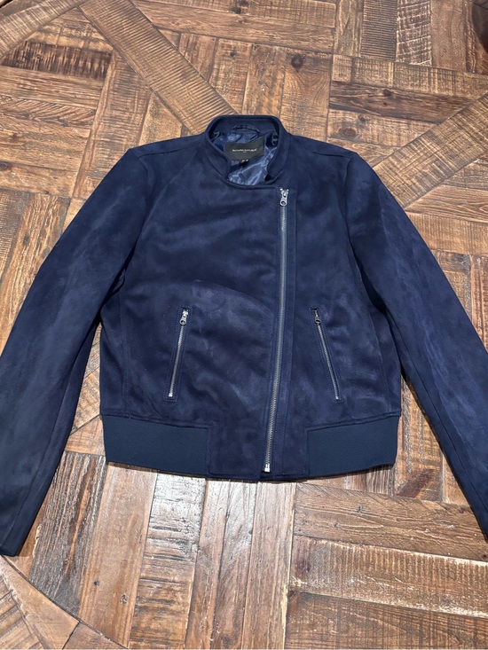 Banana Republic Jackets & Blazers - Banana Republic Dark Blue Vegan Suede Jacket in size Medium. Great condition!